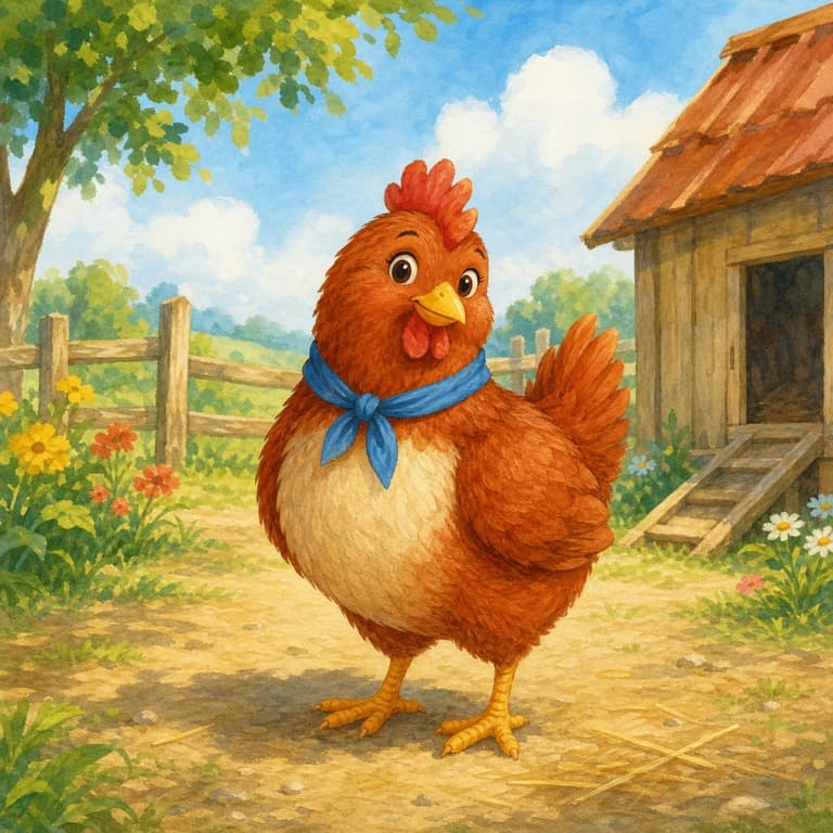 แม่ไก่แดงผู้ขยัน