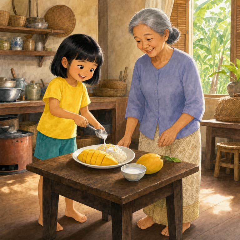 Mali and Grandma's Mango Sticky Rice