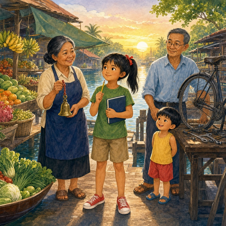 มีนากับกระดิ่งตลาดที่หายไป